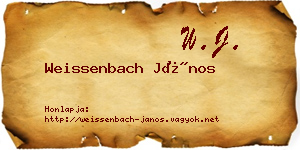 Weissenbach János névjegykártya