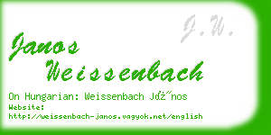 janos weissenbach business card